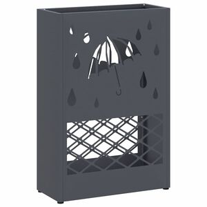 vidaXL Stalak za ki&scaron;obrane Antracit 28 x 12 x 41 cm Čelik