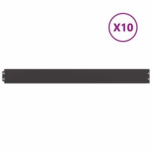 vidaXL Rubovi za travnjak 10 kom crni 10x103 cm hladno valjani čelik