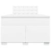 vidaXL Krevet box spring s madracem bijeli 120x190 cm od umjetne kože