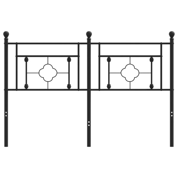 vidaXL Metalno zamjensko uzglavlje crno 140 cm