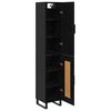 vidaXL Highboard Crni hrast 34,5 x 34 x 180 cm Konstruirano drvo