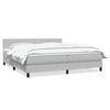 vidaXL Box Spring krevet s madracem svijetlo sivi 200x210 cm bar&scaron;un