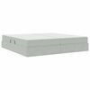 vidaXL Krevet s madracem i skladi&scaron;tem Svijetlo siva 200 x 200 cm