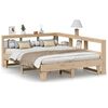 vidaXL Krevet s regalom za knjige bez madraca 150 x 200 cm od borovine