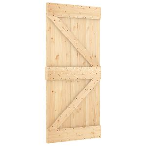 vidaXL Klizna vrata NARVIK Prirodna i crna 95 x 210 cm (213,5 cm)