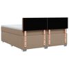 vidaXL Krevet box spring s madracem cappuccino 180x200 cm umjetna koža