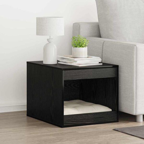 vidaXL Kavez za mačji toalet Crni hrast 47 x 59 x 42 cm