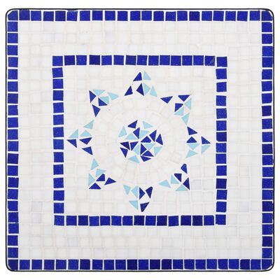 vidaXL Bistro stolić s mozaikom plavo-bijeli 60 cm keramički