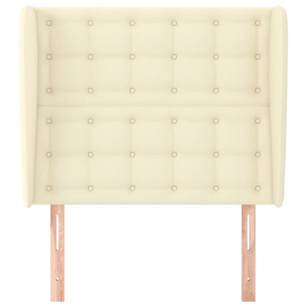 vidaXL Uzglavlje s u&scaron;ima krem 93x23x118/128 cm od umjetne kože