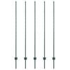 vidaXL Stup za ogradu 5 pcs Zelena 150 cm Čelik