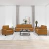 vidaXL 3-dijelni set sofa s jastucima smeđi baršunasti