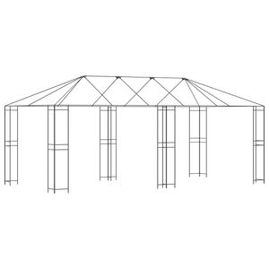 vidaXL Okvir za gazebo 6 x 3 m Crna Čelik