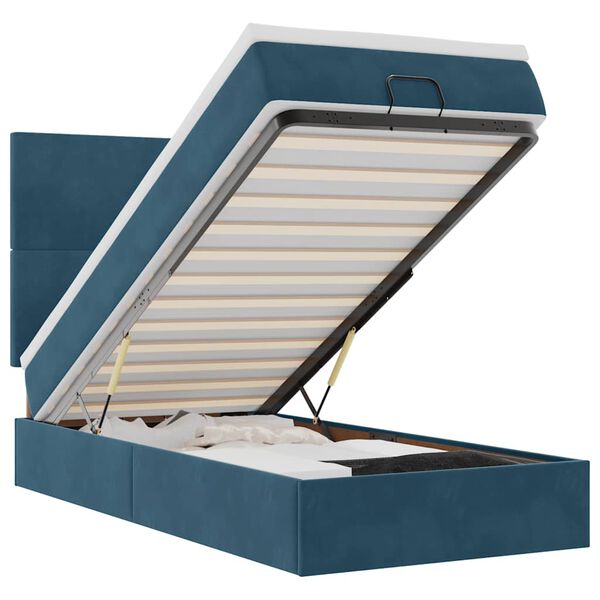 vidaXL Okvir kreveta s madracima tamnoplavi 90x190cm bar&scaron;unasti