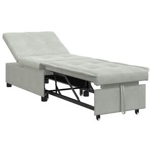 vidaXL Krevet na razvlačenje Svijetlo siva 194 x 67 x 82 cm Bar&scaron;un