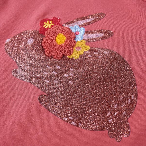 Dječja majica dugih rukava starinske ružičaste boje 92