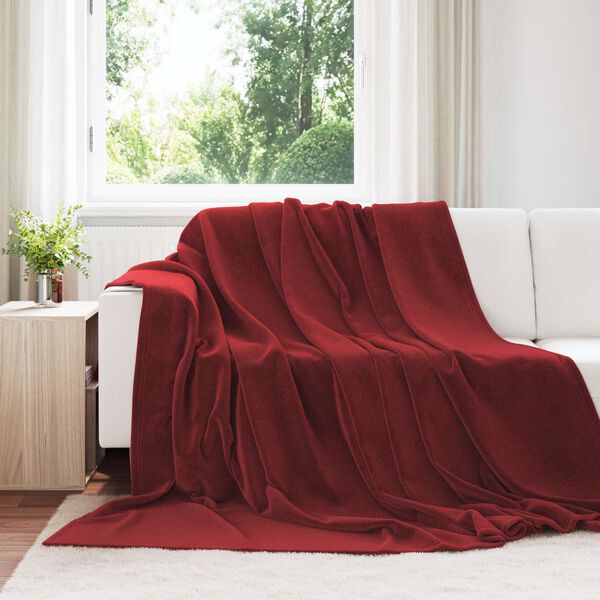 vidaXL Pokrivači za bacanje 6 pcs Bordeaux Crvena 220 x 240 cm Runo