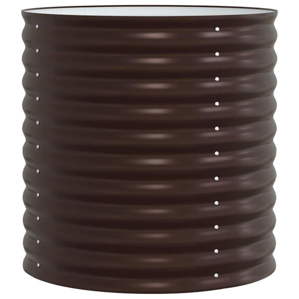 vidaXL Povi&scaron;ena vrtna gredica Smeđa 80 x 80 x 81 cm Čelik