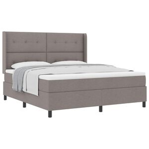 vidaXL Krevet s opruga kutije Sivo-smeđa 200 x 180 cm tkanina