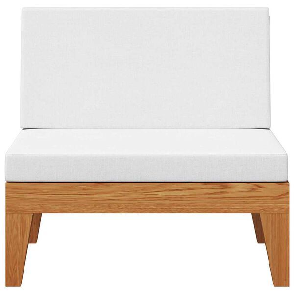 vidaXL Modularna srednja sofa i krem bijeli jastuci od bagremovog drva