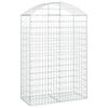 vidaXL Gabionska ko&scaron;ara s lukom 100x50x140/160 cm pocinčano željezo