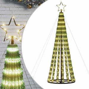 vidaXL LED božićno drvce 275 LED toplo bijelo 180 cm