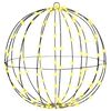 vidaXL Lopta 160 LED lampica Topla bijela 50,5 x 50,5 x 52 cm Metal