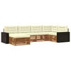 vidaXL Set vanjskih sofa 6 kom. Prirodna i krem