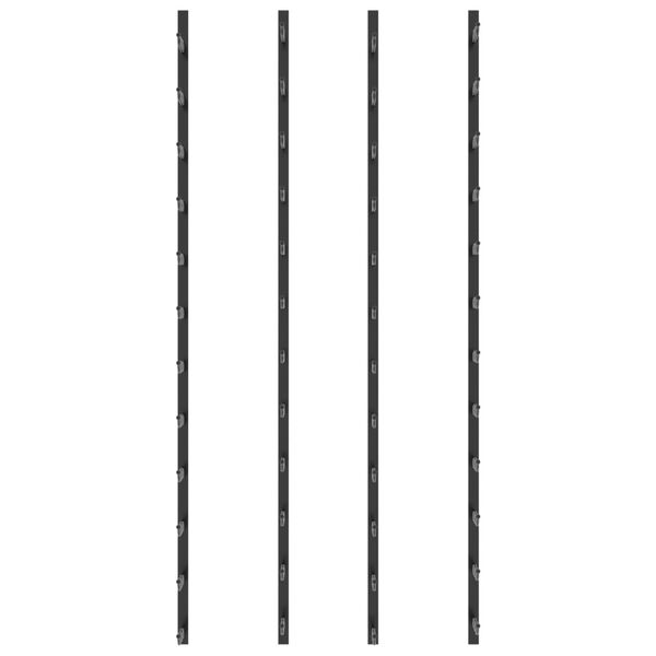 vidaXL Zidni stalci za vino za 72 boce 2 kom crni željezni