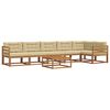 vidaXL Set vanjskih sofa s jastukom 7 pcs Prirodna i bež