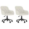 vidaXL Okretne blagovaonske stolice 2 kom krem bar&scaron;unaste