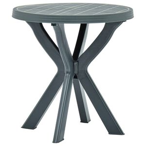 vidaXL Bistro stol zeleni &Oslash; 70 cm plastični