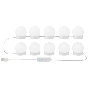 vidaXL Ogledalne svjetiljke Bijelo 4,5 x 4,5 x 4,7 cm Plastika