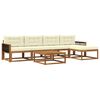 vidaXL Set vanjskih sofa s jastukom 6 pcs Prirodna i krem