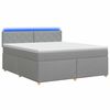 vidaXL Boxspring krevet s madracem Svjetlosiva 160 x 200 cm Tkanina