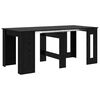 vidaXL Blagovaonski stol 180 x 85 x 75 cm Konstruirano drvo Crni hrast