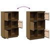 vidaXL Visoka komoda boja meda 74 x 35 x 117 cm od masivne borovine