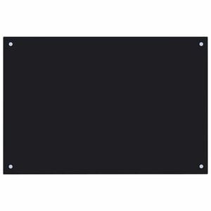 vidaXL Kuhinjska za&scaron;tita od prskanja crna 90 x 50 cm kaljeno staklo