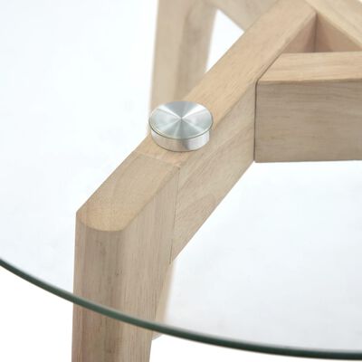 vidaXL 2-dijelni set bočnih stolića od kaljenog stakla