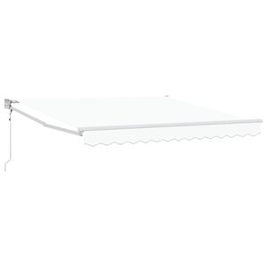 vidaXL Povlačivi tende Bijela 350 x 250 cm Poliester i metal