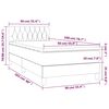 vidaXL Krevet box spring s madracem LED tamnozeleni 90x200 cm bar&scaron;un