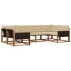 vidaXL Set vanjskih sofa s jastukom 6 pcs Prirodna i bež
