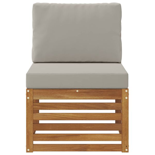 vidaXL Srednja sofa za van Čvrsto drvo akacije Prirodna