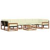 vidaXL Set vanjskih sofa s jastukom 8 pcs Prirodna i krem