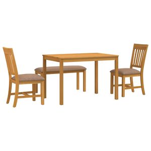 vidaXL Blagovaonski set 4 kom. Siva Čvrsto Hrastovo Drvo