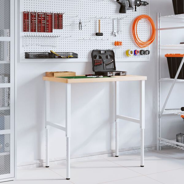 vidaXL Radni stol 100x60x(73-99,5) cm od masivne hrastovine pravokutni