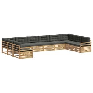 vidaXL Setovi sofa 10 kom. Bijela i antracit Polyester