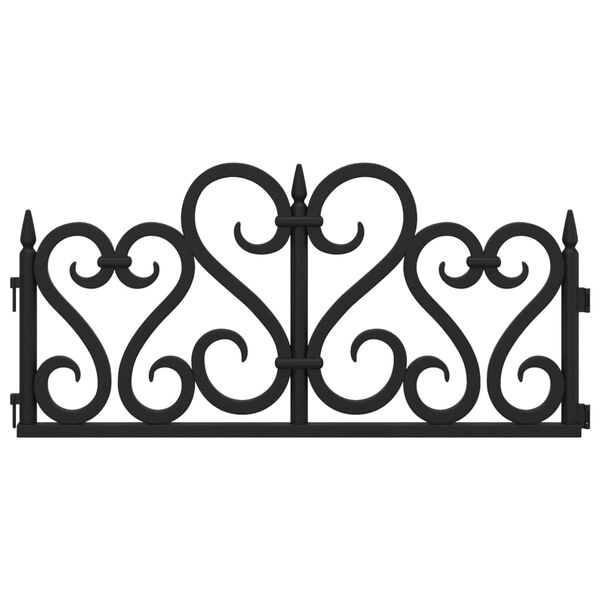 vidaXL Rubnjaci za travnjak 17 kom crni 10 m PP