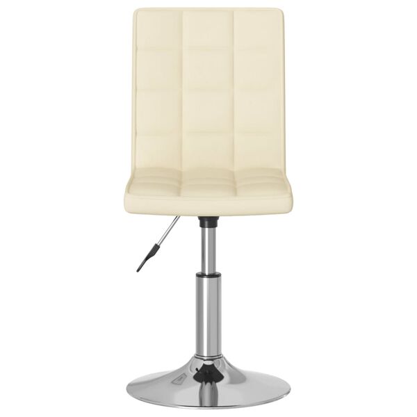 vidaXL Okretne blagovaonske stolice od tkanine 4 kom krem