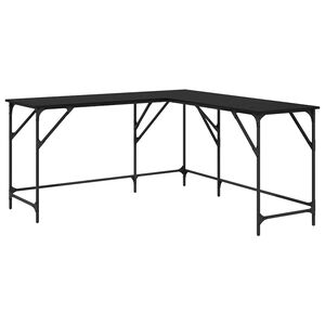 vidaXL Stol Crni hrast Konstruirano drvo 149 x 149 x 75 cm