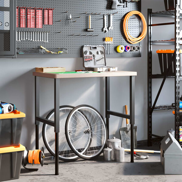 vidaXL Radni stol 100x60x(73-99,5) cm od masivne hrastovine pravokutni